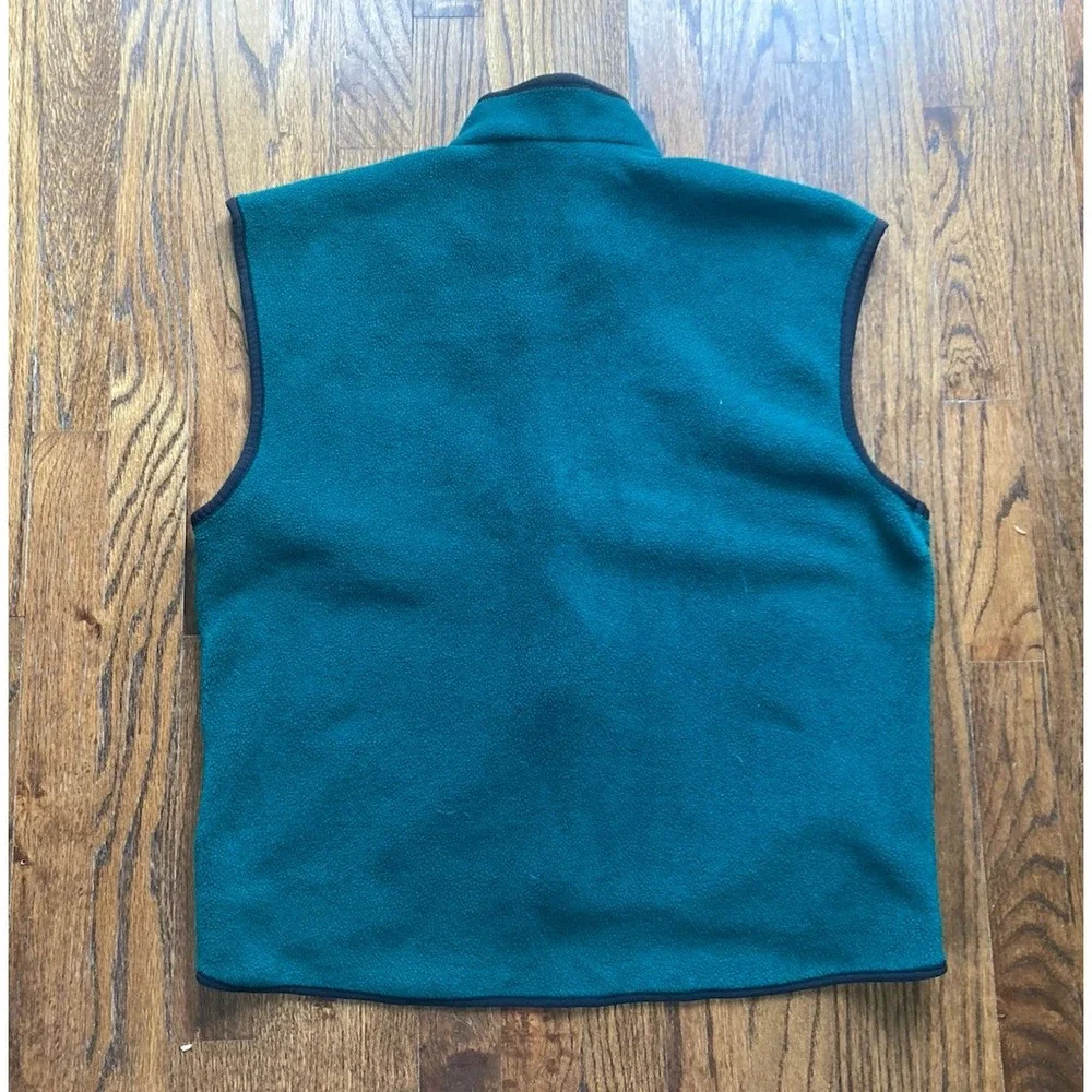 VTG 90s The North Face Vest Mens Size Medium Full Zip Fleece Green USA Made